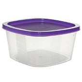 Посуда для микроволновки Контейнер для СВЧ и заморозки 0,5л квадратный Микс — фото, цена, купить