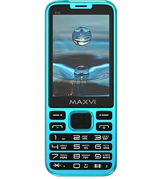 Сотовые телефоны Maxvi X10 aqua blue — фото, цена, купить
