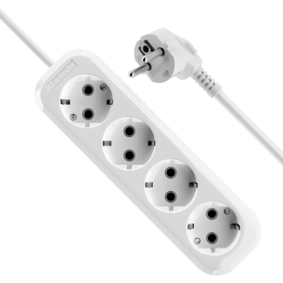 Сетевые фильтры Defender R340 16 А, 5 м, 4 розетки, заземление, белый 99377 от магазина Zakaz43