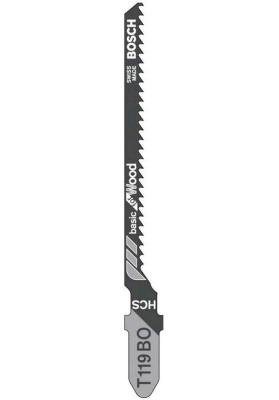 Пилки Пилка для лобзика Bosch по дереву, фанере ДСП T119 BO, быстрый рез (879)  от магазина Zakaz43