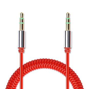 Видеокабели и переходники Аудиокабель (3.5mm Jack M - 3.5mm Jack M) 1.8м витой Jet.A JA-AC03 Red — фото, цена, купить