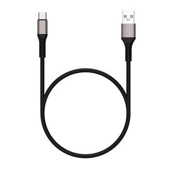 Кабель USB USB  2.0  AM/TypeC 1м Maxvi MC-21T black-grey — фото, цена, купить
