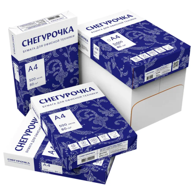 Офисная бумага СНЕГУРОЧКА A4/500Л/94%БЕЛИЗНЫ/80Г/М2 110071 от магазина Zakaz43