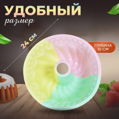Формы для выпечки и противни ATA HOME Форма для выпечки кексов силиконовая 24см 513-385 NNOS-33 513-385 от магазина Zakaz43