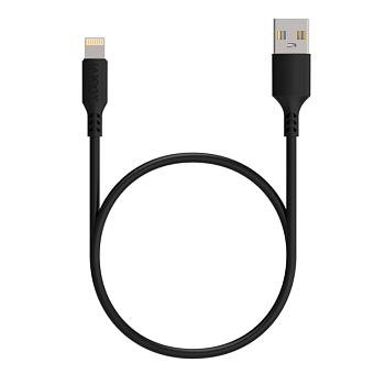 Кабель USB USB  2.0  AM/Lightning 1м Maxvi MC-A03 black — фото, цена, купить