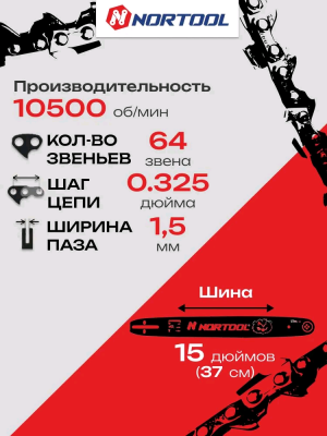 Бензопилы Nortool CS 145-15 CS145-15 от магазина Zakaz43